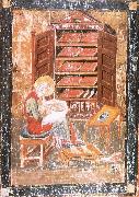 unknow artist The prophet Ezra works Begin the saint documents, from the Codex Amiatinus, Jarrow France oil painting artist